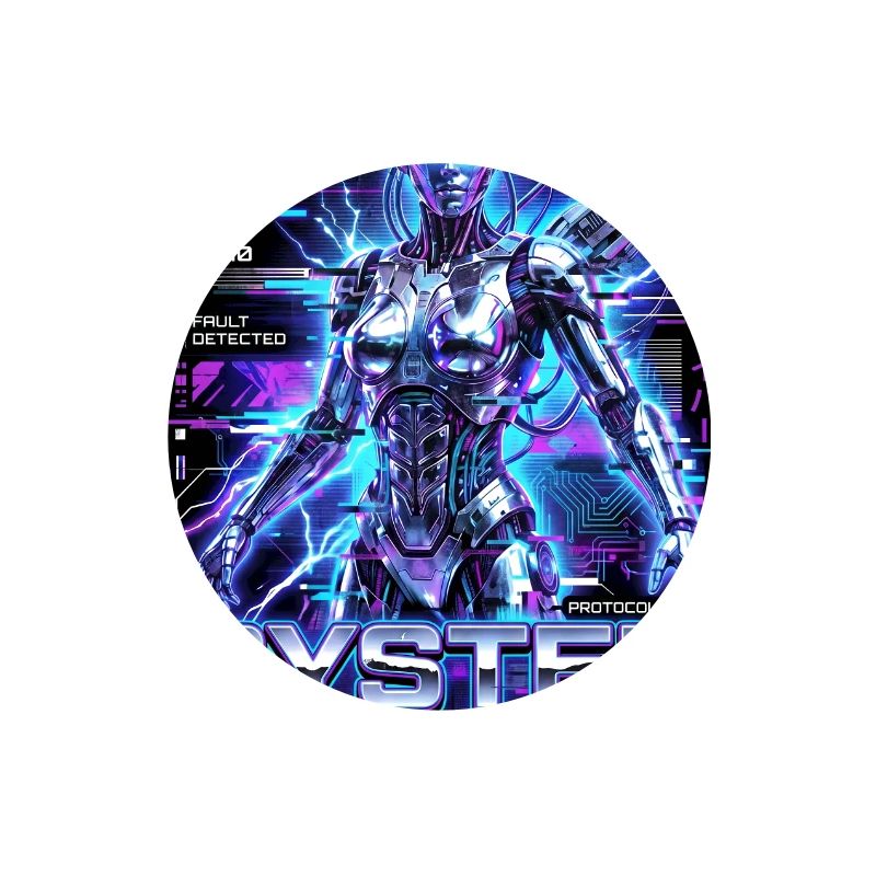 System Error Neon Cyborg