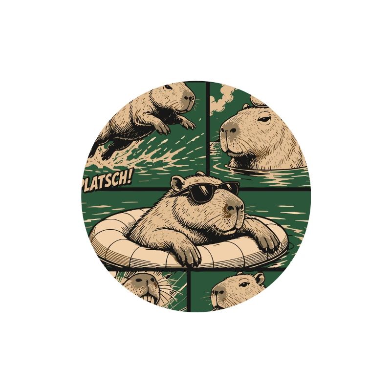 Comic Capybara Action Style