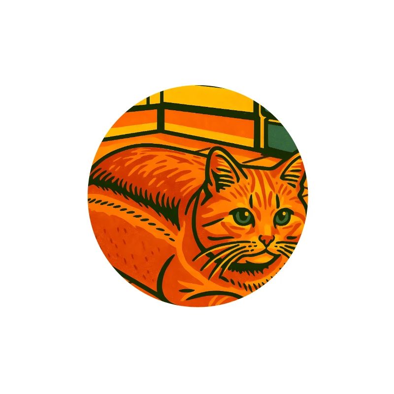 Lebendige Katze auf Karton Rückzug, Liebe Katzen
