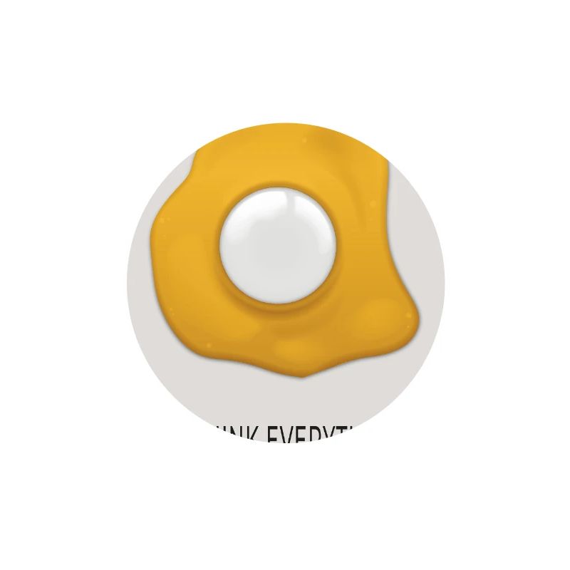 Affiche minimaliste d’œufs Rethink Everything