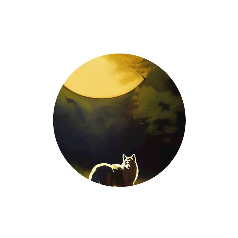 Wolf and Moon
