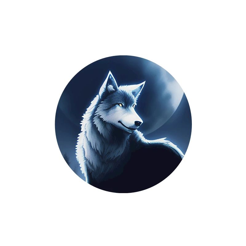 Wolf and Moon
