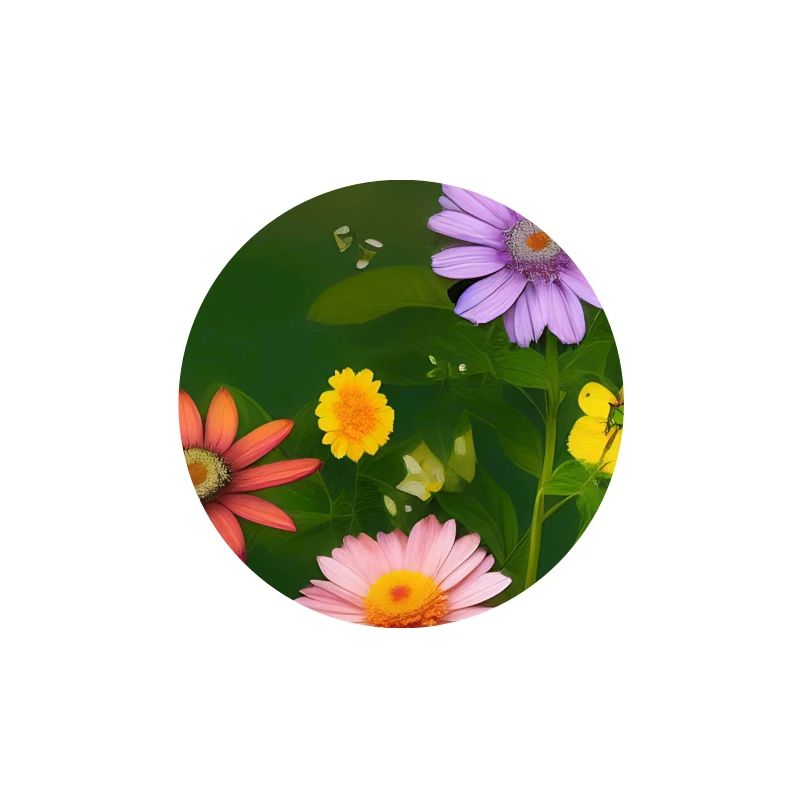 Fleurs et papillon