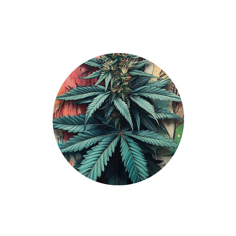Graffiti Cannabis Leaf Art