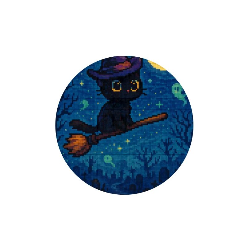 Chat pixel mignon d'Halloween