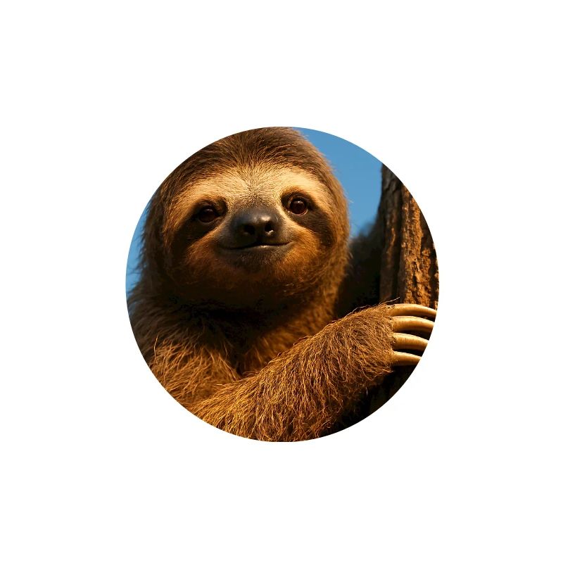 Sunlit sloth tree