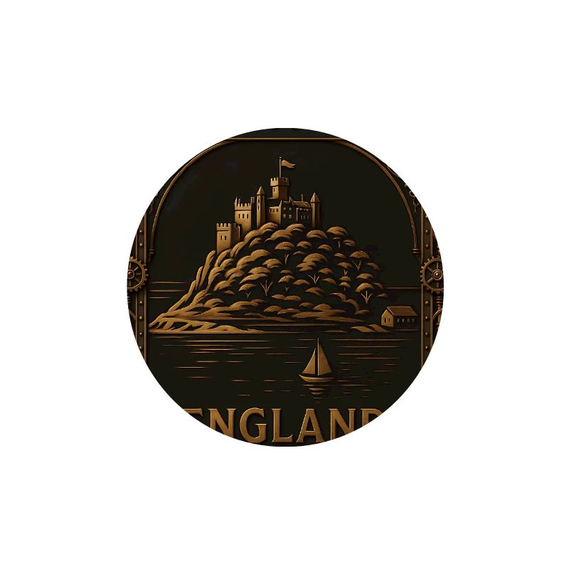 Cornwall Angleterre – Affiche de voyage Steampunk