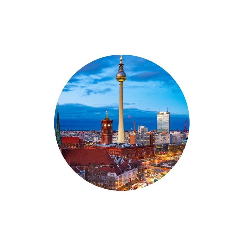 Berlin Skyline Evening Light