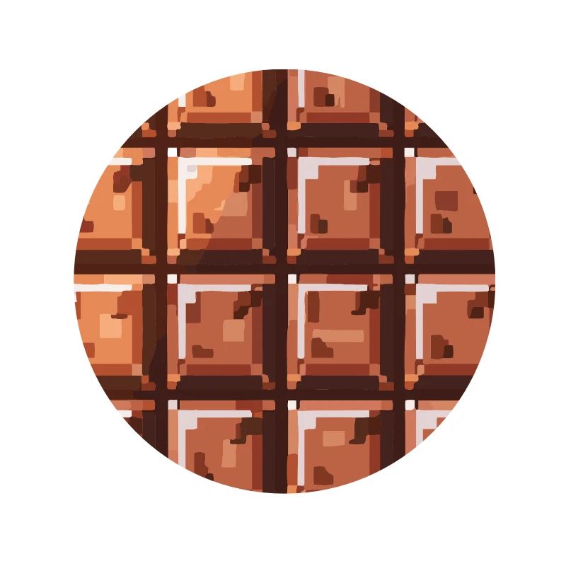 Pixel Chocolate Square Pattern