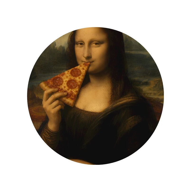 Mona Pizza Leonardo Da Vinci Funny Pizza Mona Li