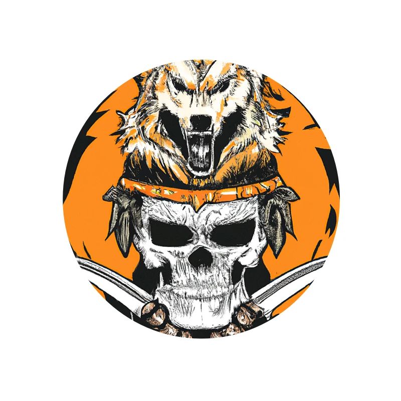 Vector Samurai Warrior Skull Mask Japan