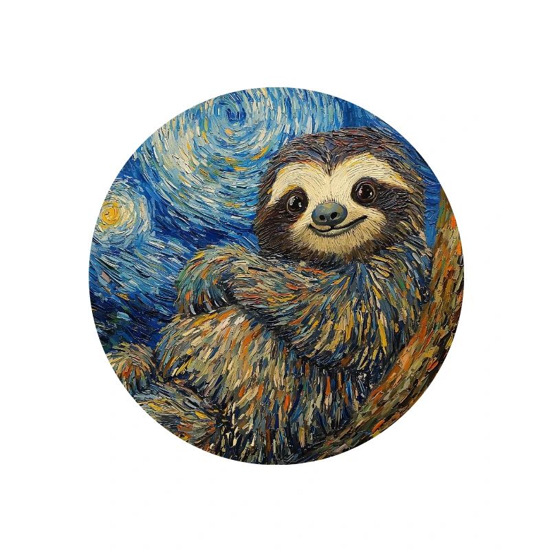 Faultier Van Gogh Style Starry Night
