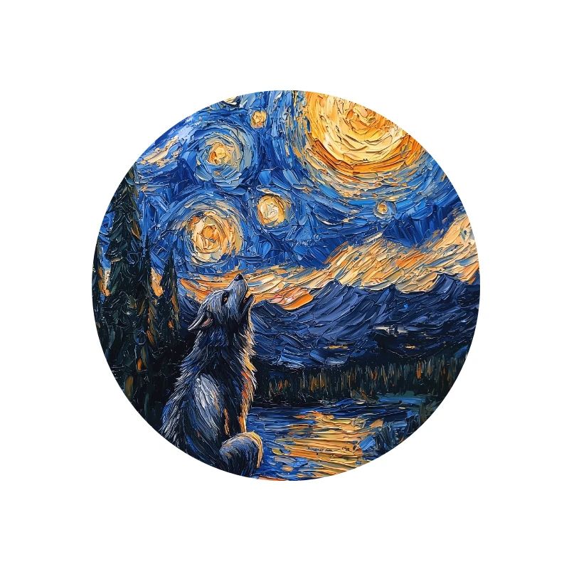 Wolf Van Gogh Style
