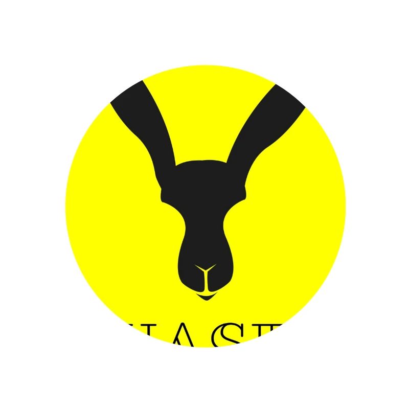Contraste jaune Bunny Silhouette