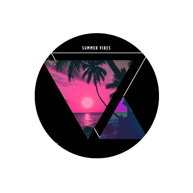 Coucher de soleil tropical Triangle Design