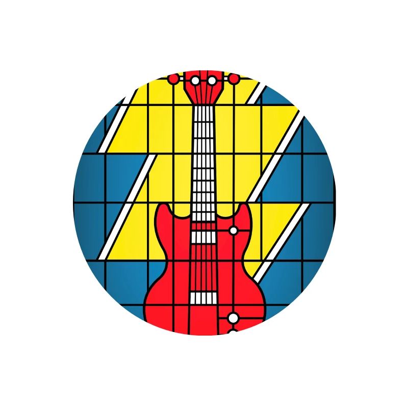 Buntglas-E-Gitarre