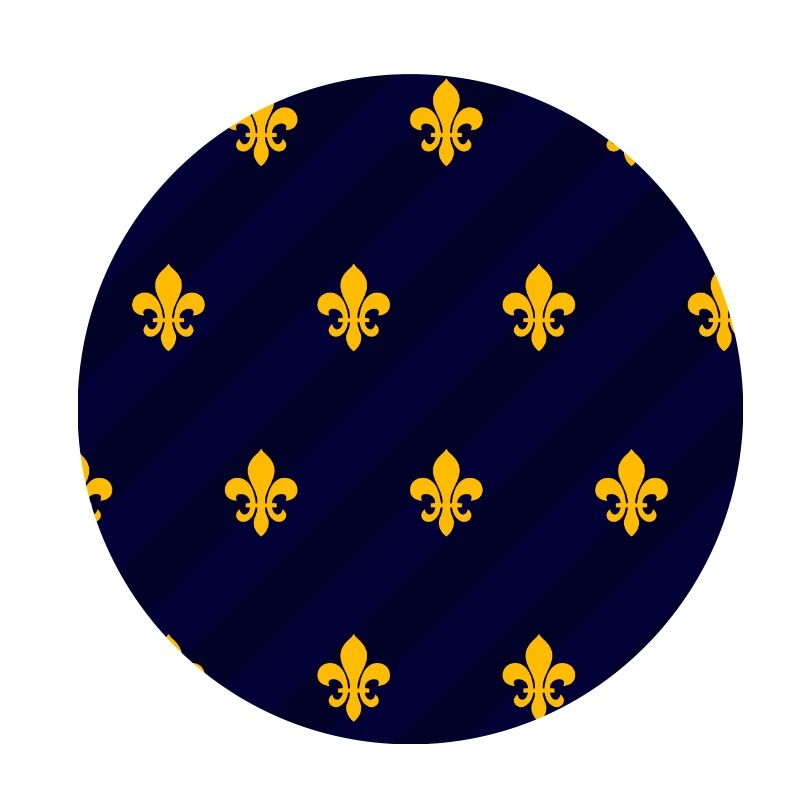 Fleur de Lys / Fleur de Lis blue-orange pattern