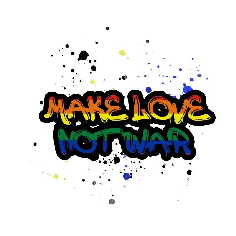 make love not war,regenbogen, Graffiti, Kunst, Art