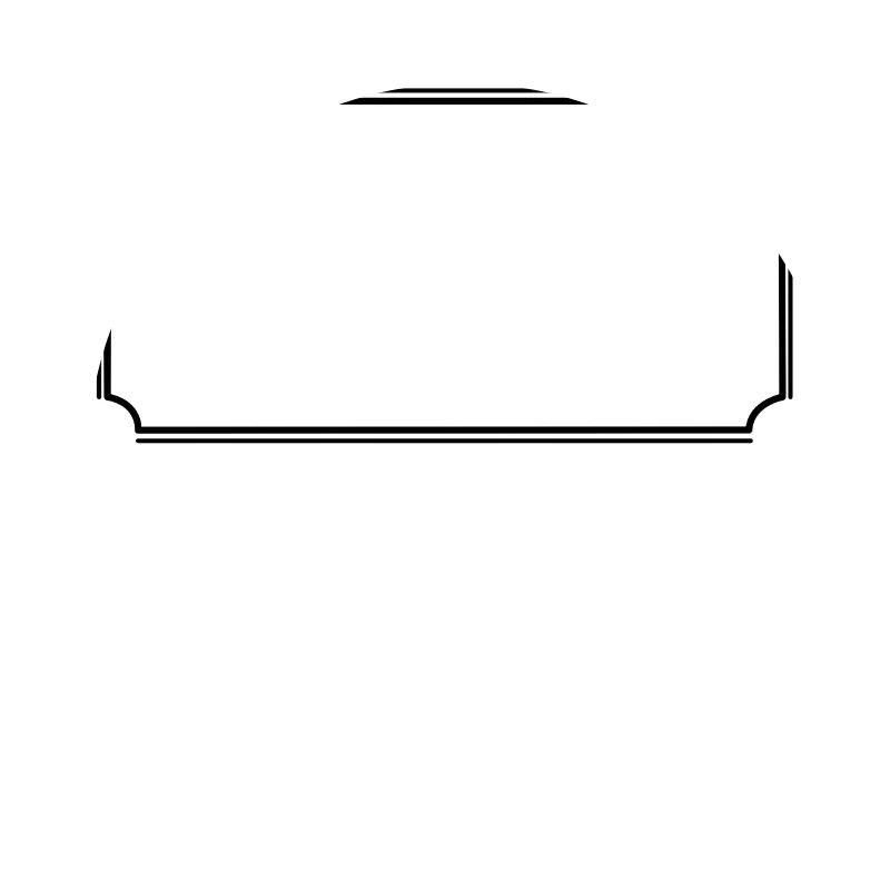 Angular frame in black basic text