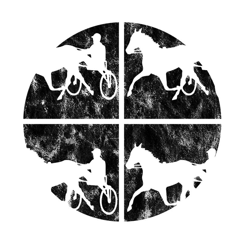 Traber Trabrennen in retro oder vintage Style