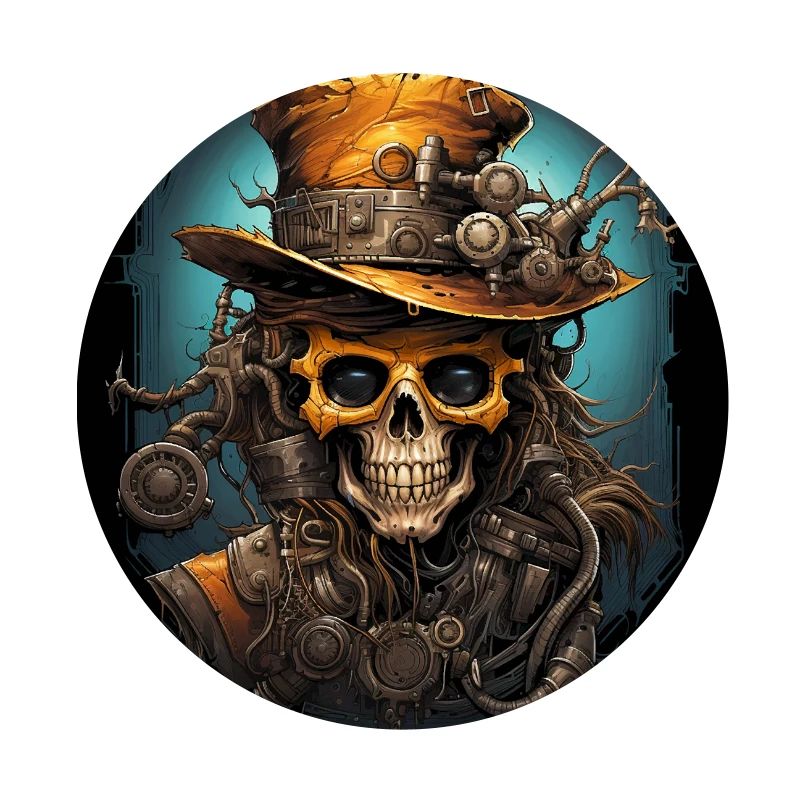 Steampunk Zombie Skull