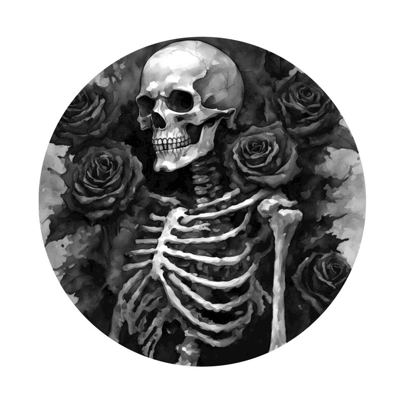 Black and White Goth Skeleton