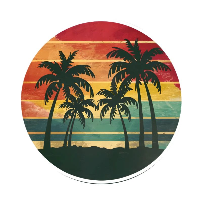 Coucher de soleil sur la plage tropicale.