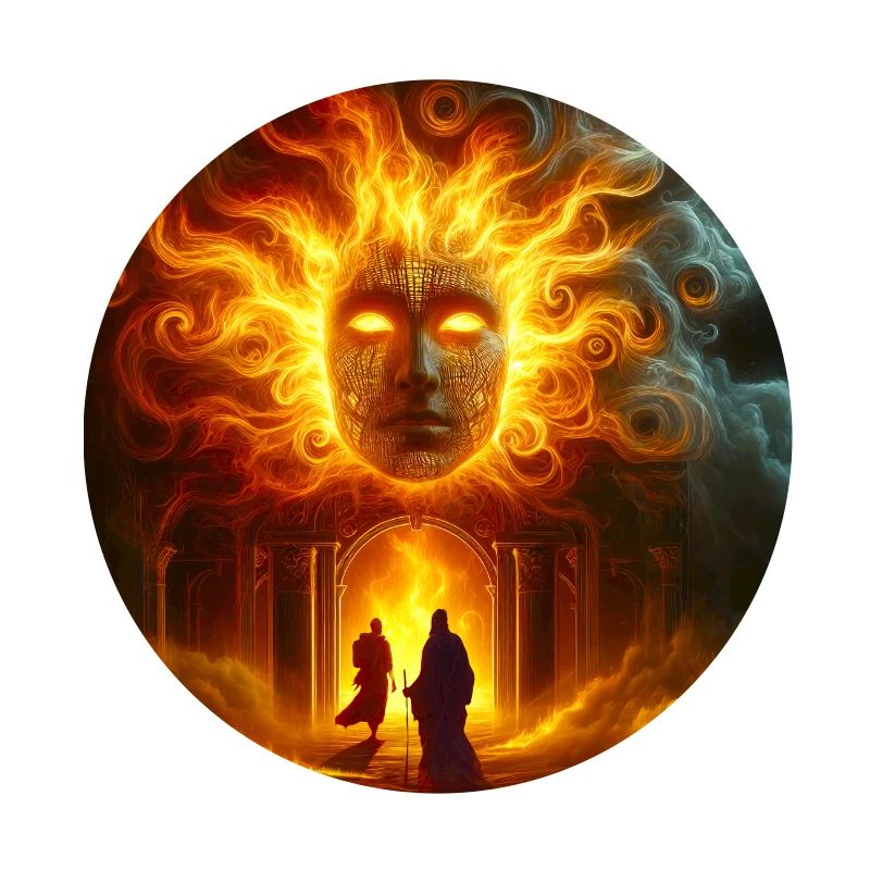 Mythological Fire Face