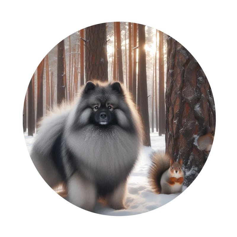 Wolfspitz im Schnee