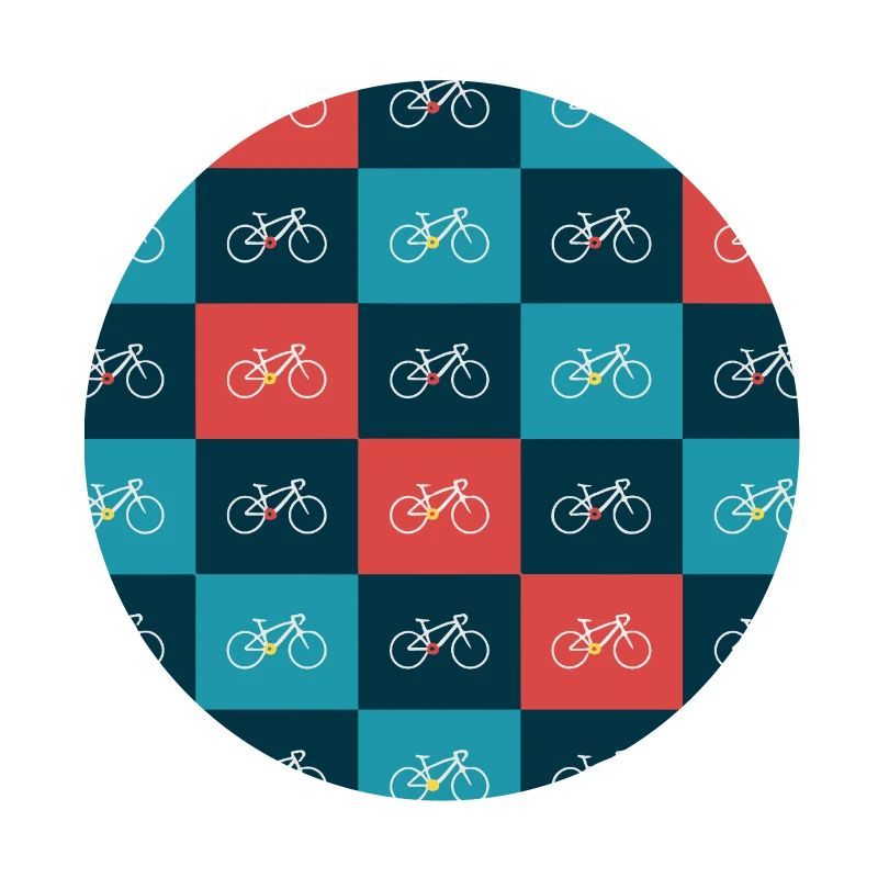 Vibrant Bicycle Pattern Artwork