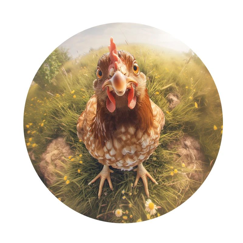 Ich glaub da guckt ein Huhn