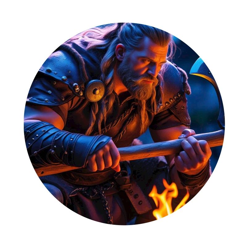 Fantasy Wikinger mit einer Axt