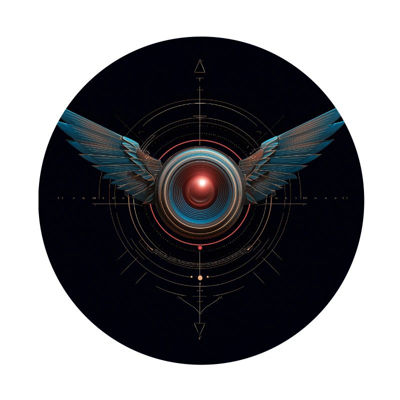 Futuristisches Winged Emblem – Techno Vision