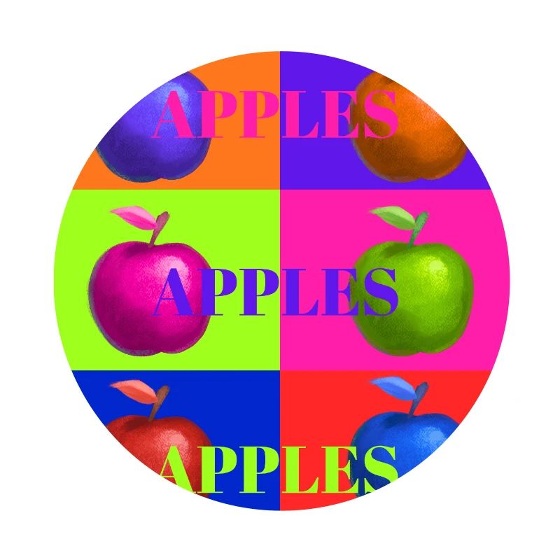 Pop Art Apfel Collage Design