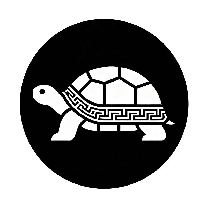 Geometric turtle with pattern