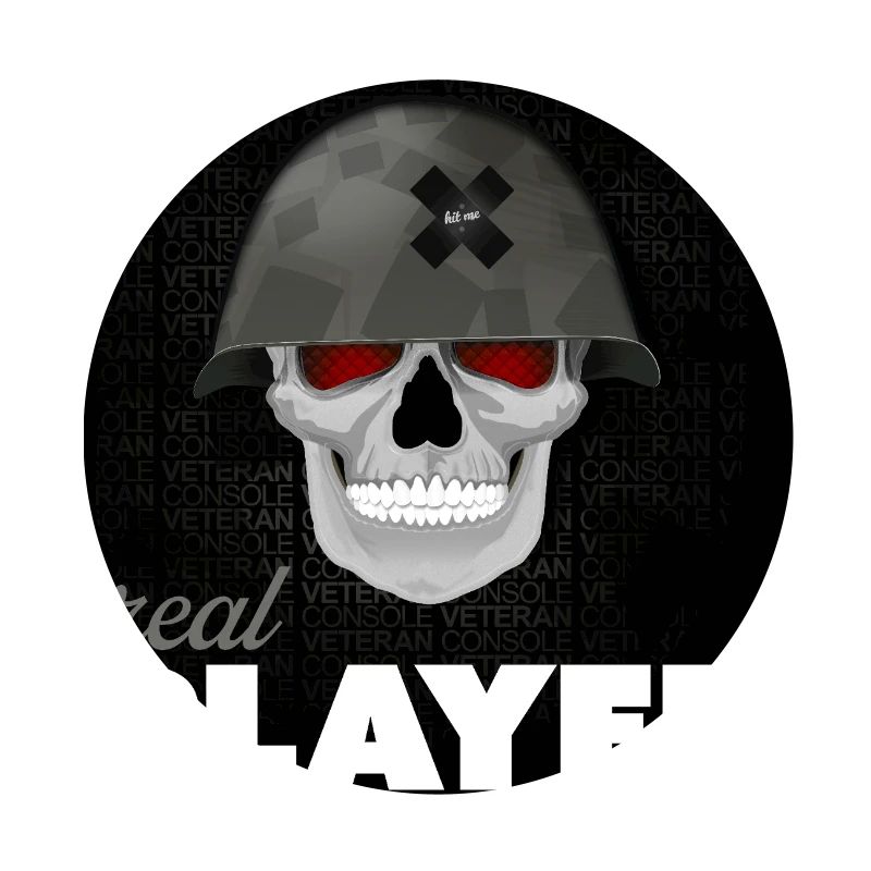 Skull Veteran - Conception de casque de jeu Real Player