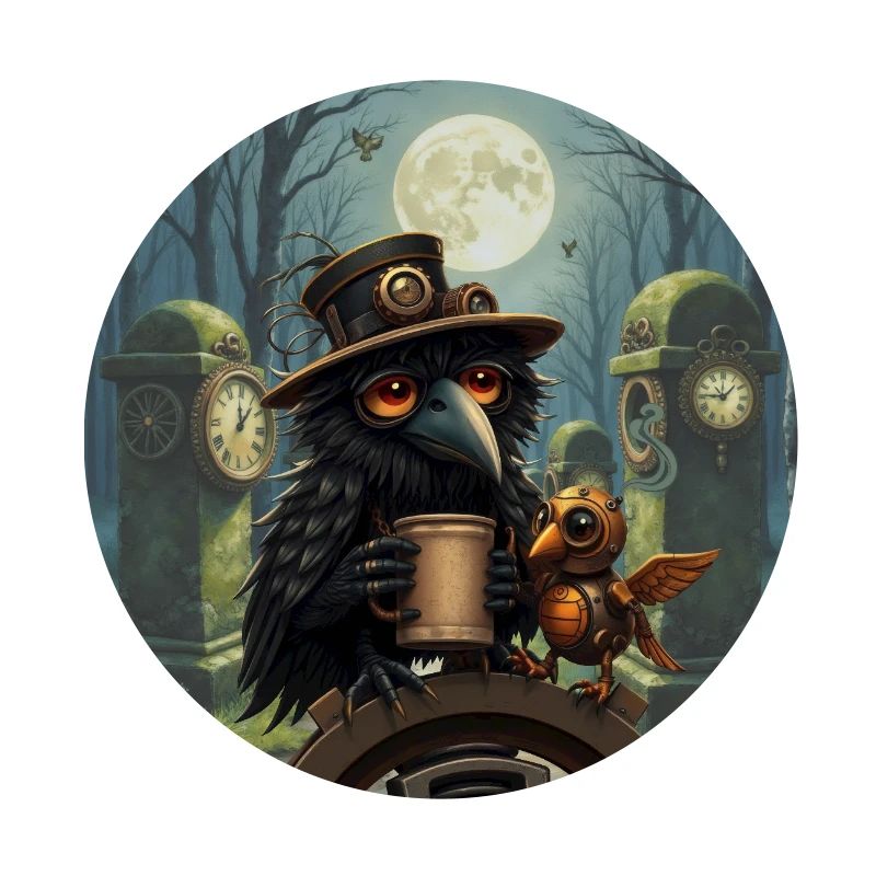 Night Steampunk Raven