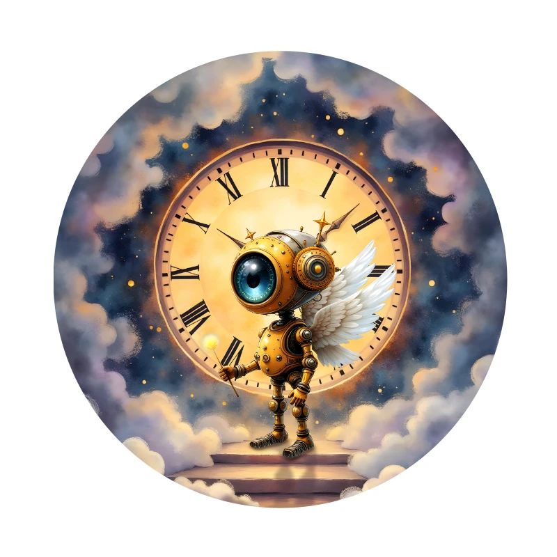 Winged Robot in Celestial Clock