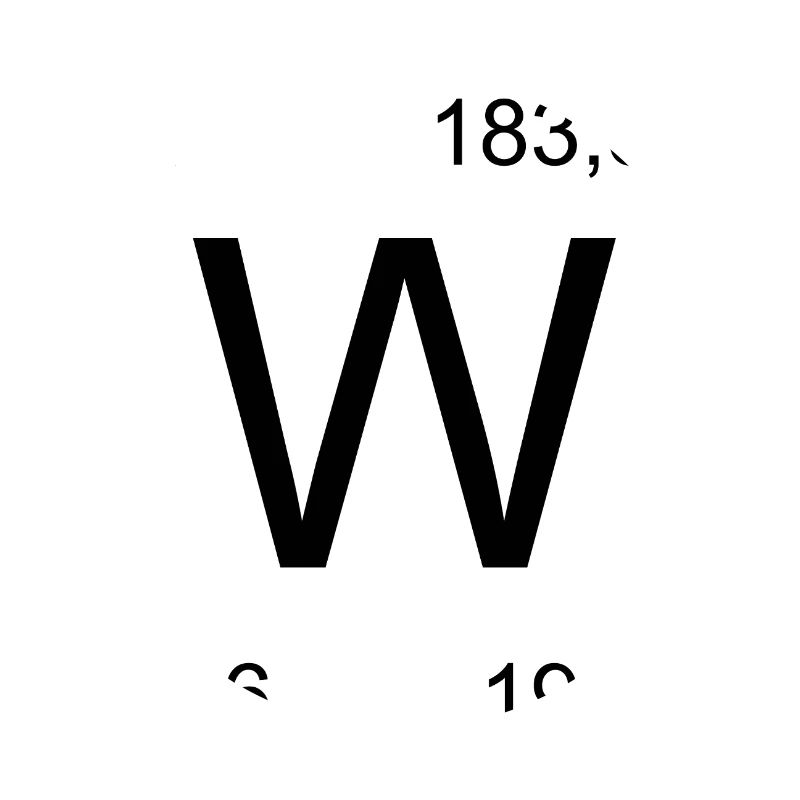 Symbole W de Wolfram dans la conception du tableau périodique