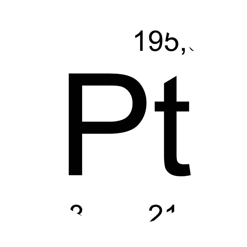 Platinum Pt Element Typog