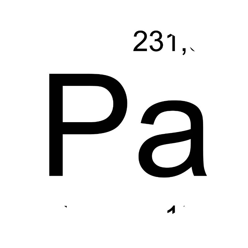 Protactinium Pa Element Typografie