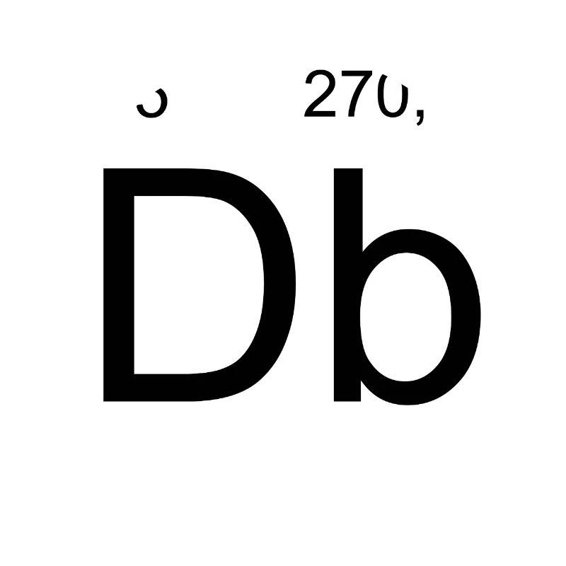 Dubnium Element Typography