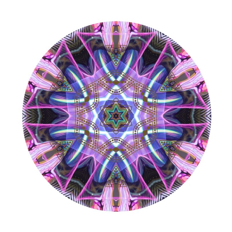 Psychedelic Neon Mandala Pattern