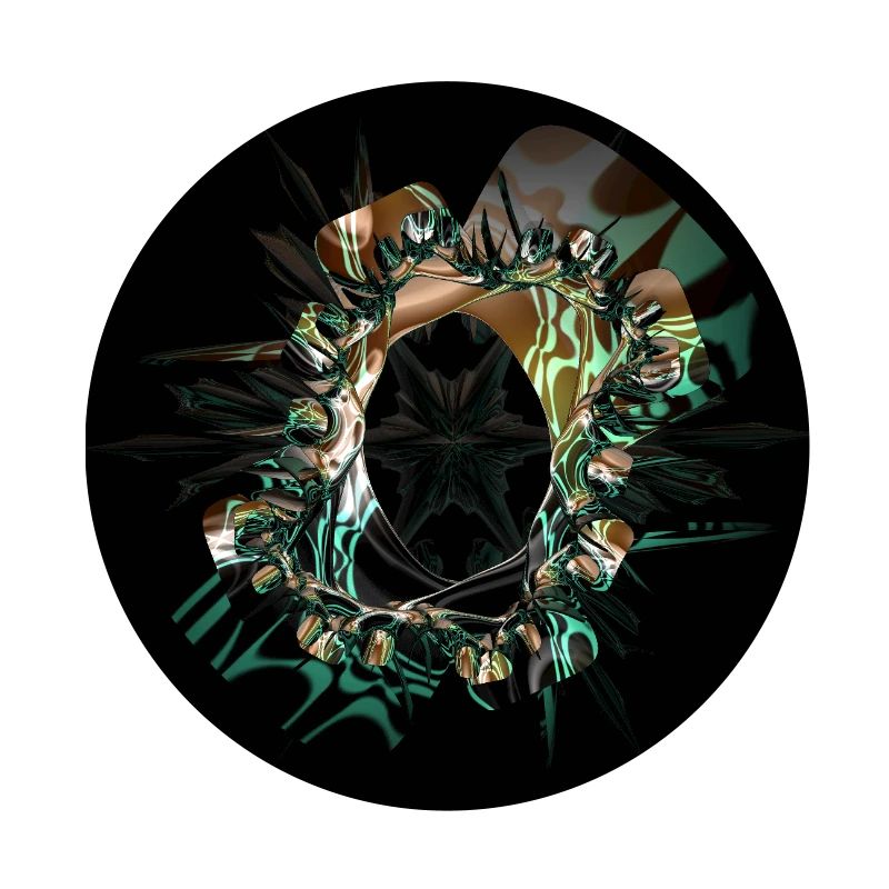 Neonring im Polygon-Stil
