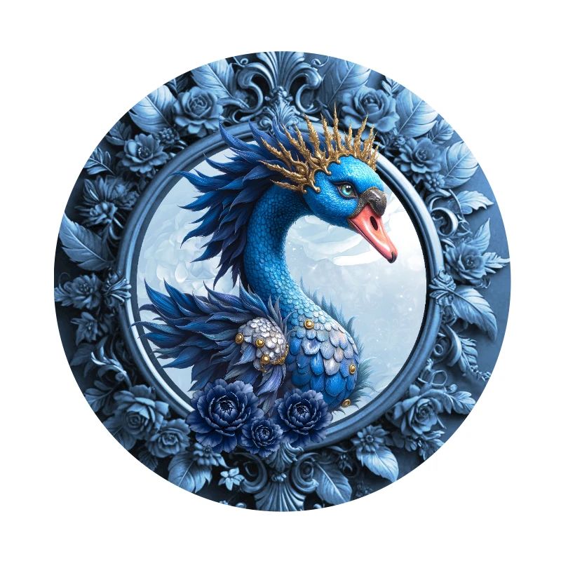 Blason du Phénix bleu dans le cadre