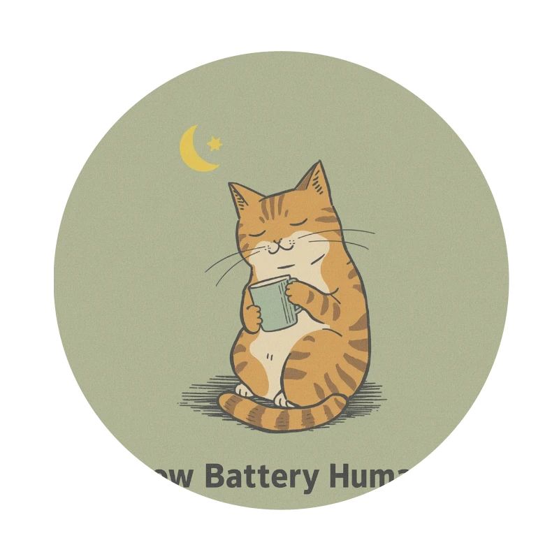 Low Battery Cat Tee