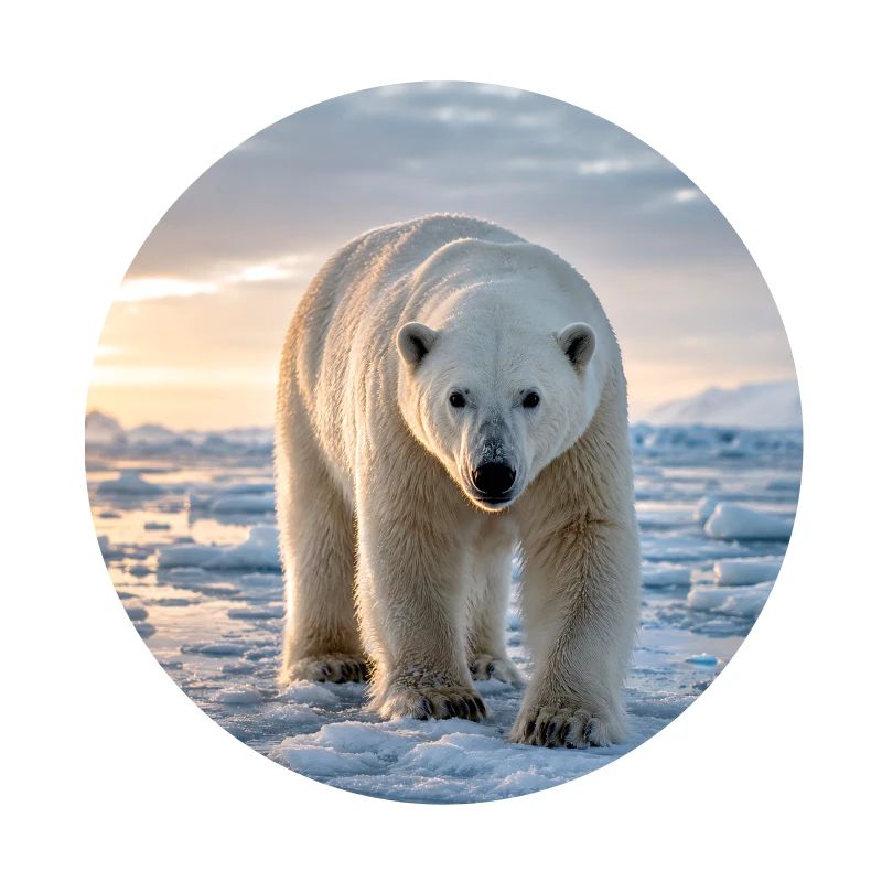 Arktischer Eisbär auf Eis