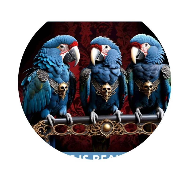 Gothic Blue Parrots