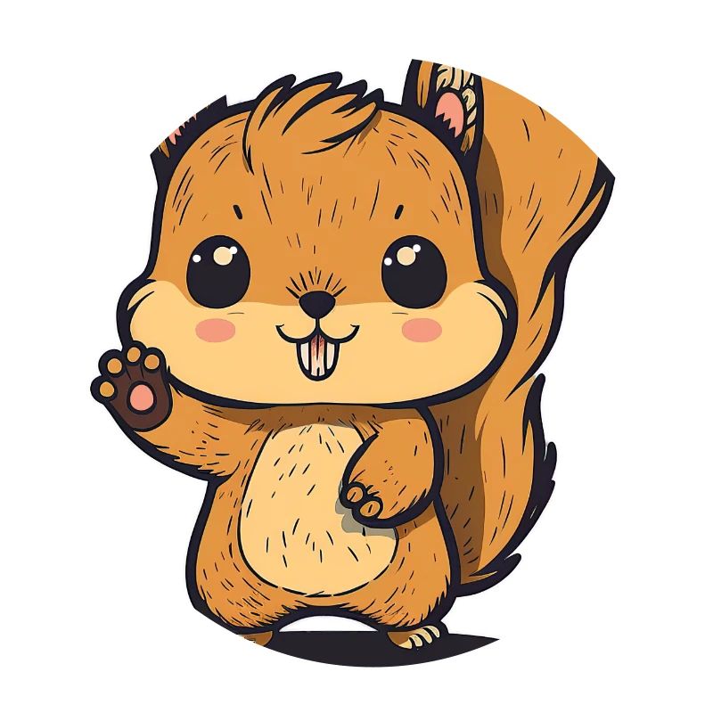 Kawaii Eichhörnchen, Hörnchen, Backenhörnchen