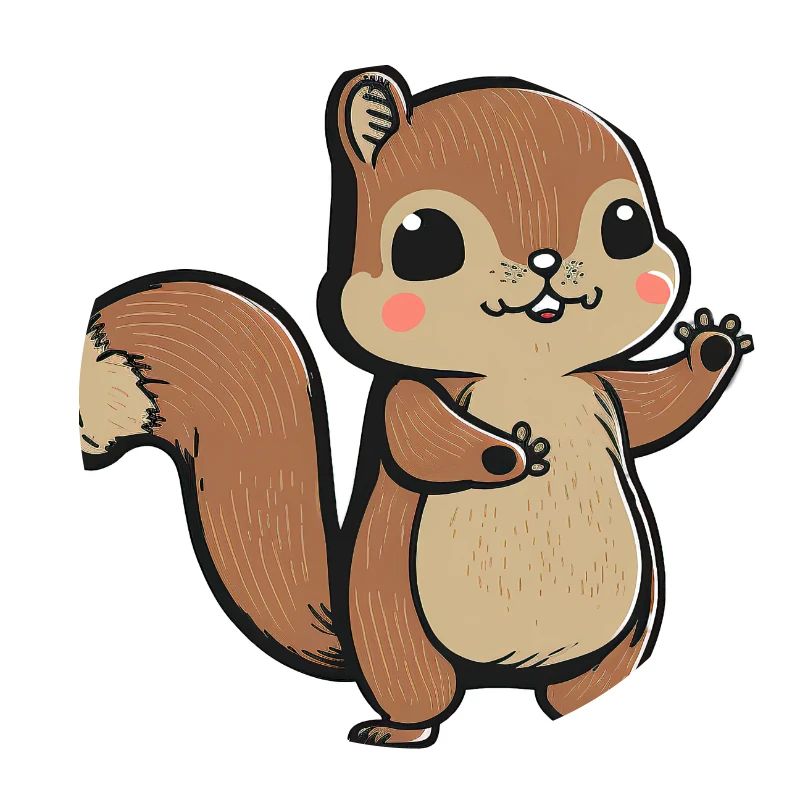 Kawaii Eichhörnchen, Hörnchen, Backenhörnchen